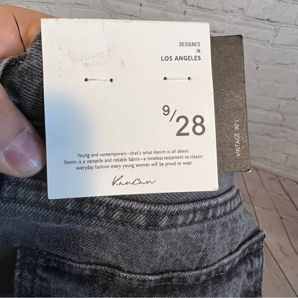 KanCan Vintage 90’s Black Distressed Jeans size 9/28 New with tags - Picture 4 of 7